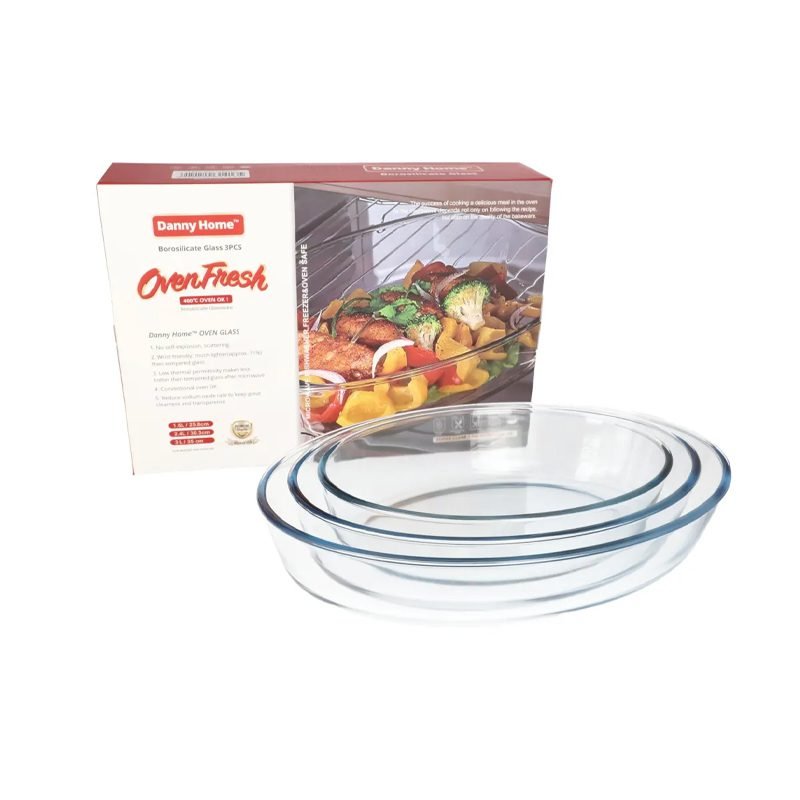 Pyrex Glass Casserole Set in 3 Sizes Ideal for Cooking and Serving.