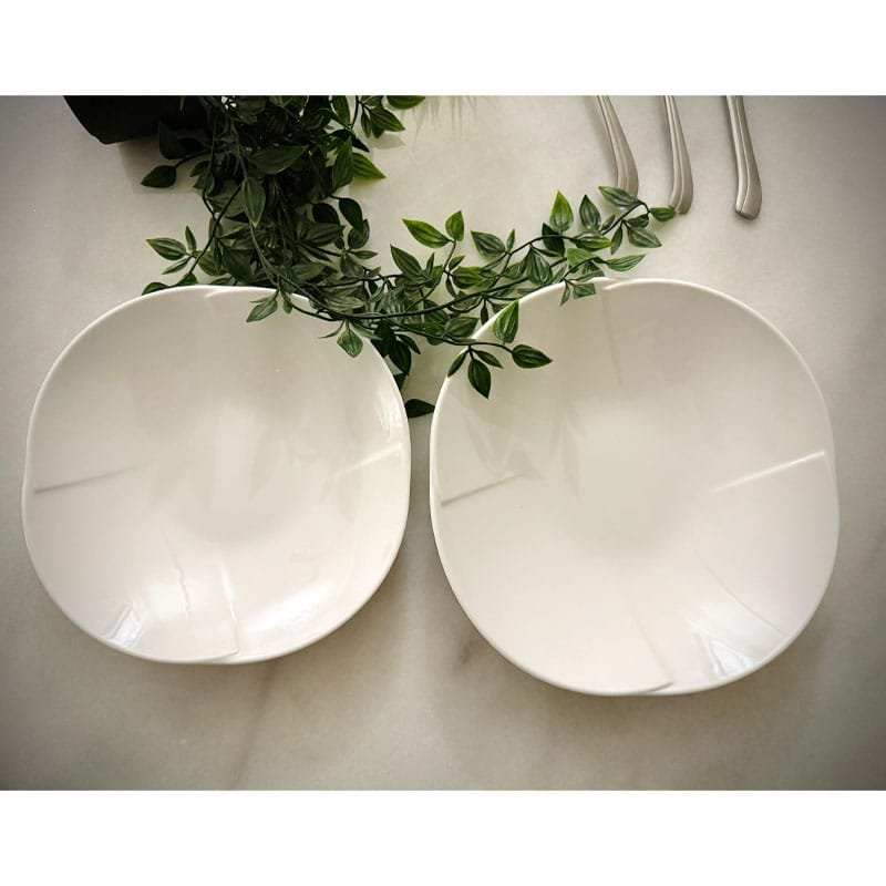Elegant  White 100 % Melamine Unbreakable Plate .