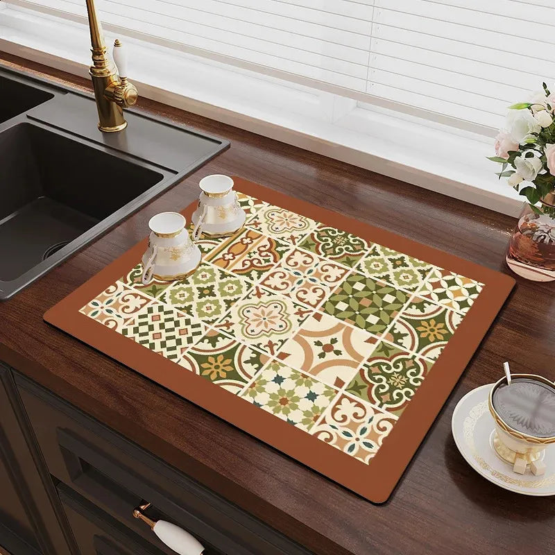 Rubber Dish and Kitchen Utensil Drying Mat 38*51 cm.