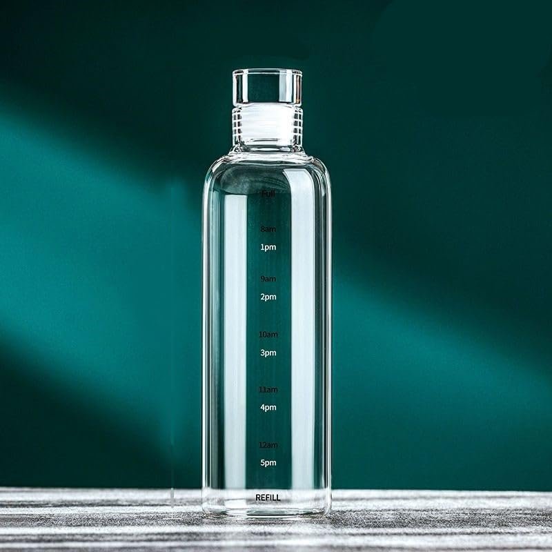 Time Scale Printed Clear Water Bottle.