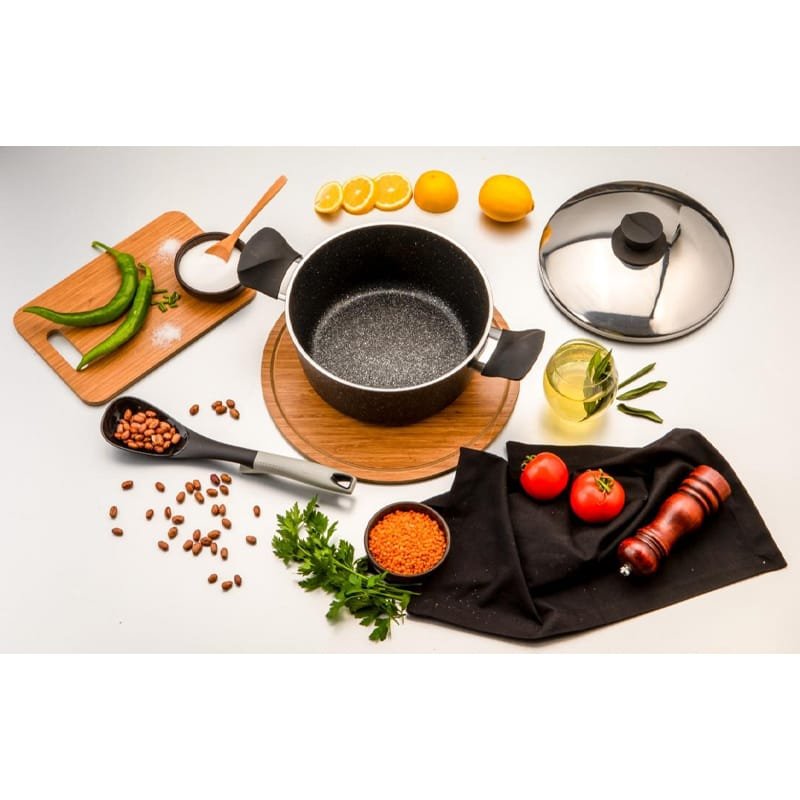 7 Pieces Rounded Granite Cookware.
