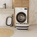 Foldable Laundry Basket, Collapsible laundry basket Plastic and Silicone.