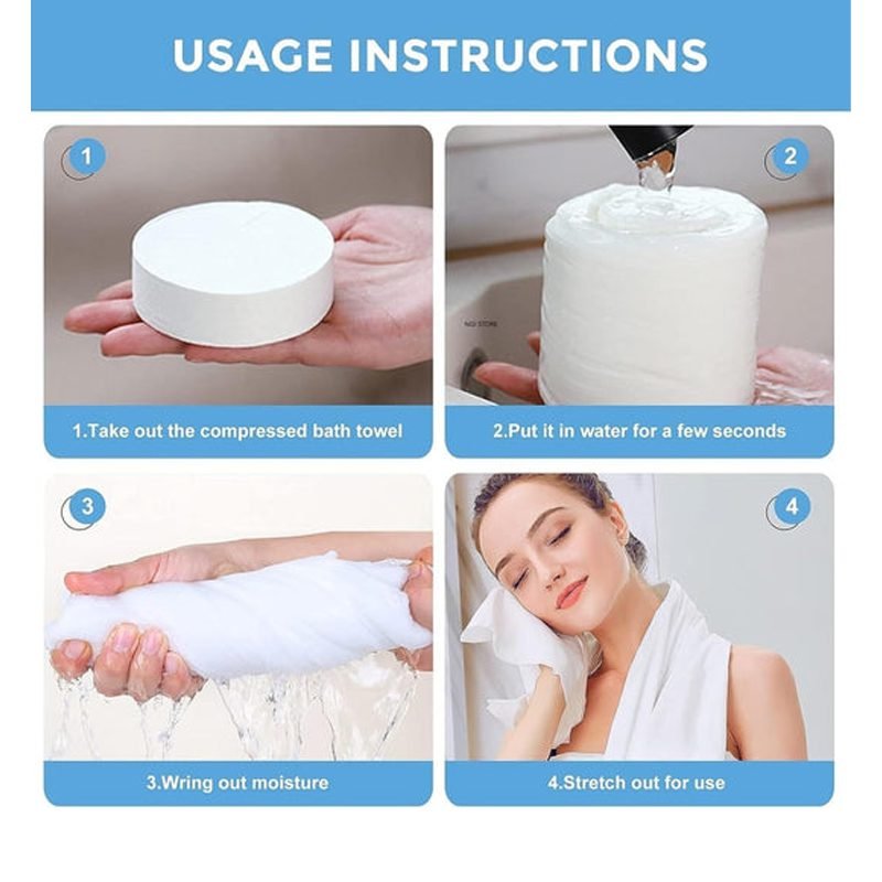 Compressed pads - practical and easy to use.