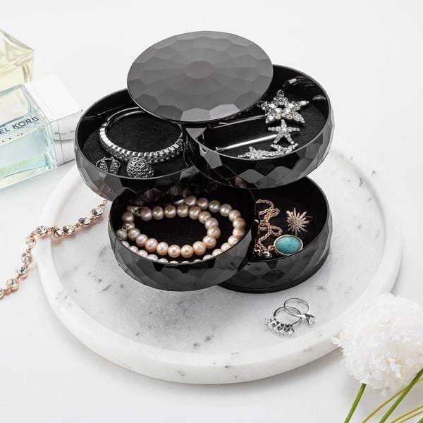 4-Tier 360° Rotating Jewelry Organizer Box