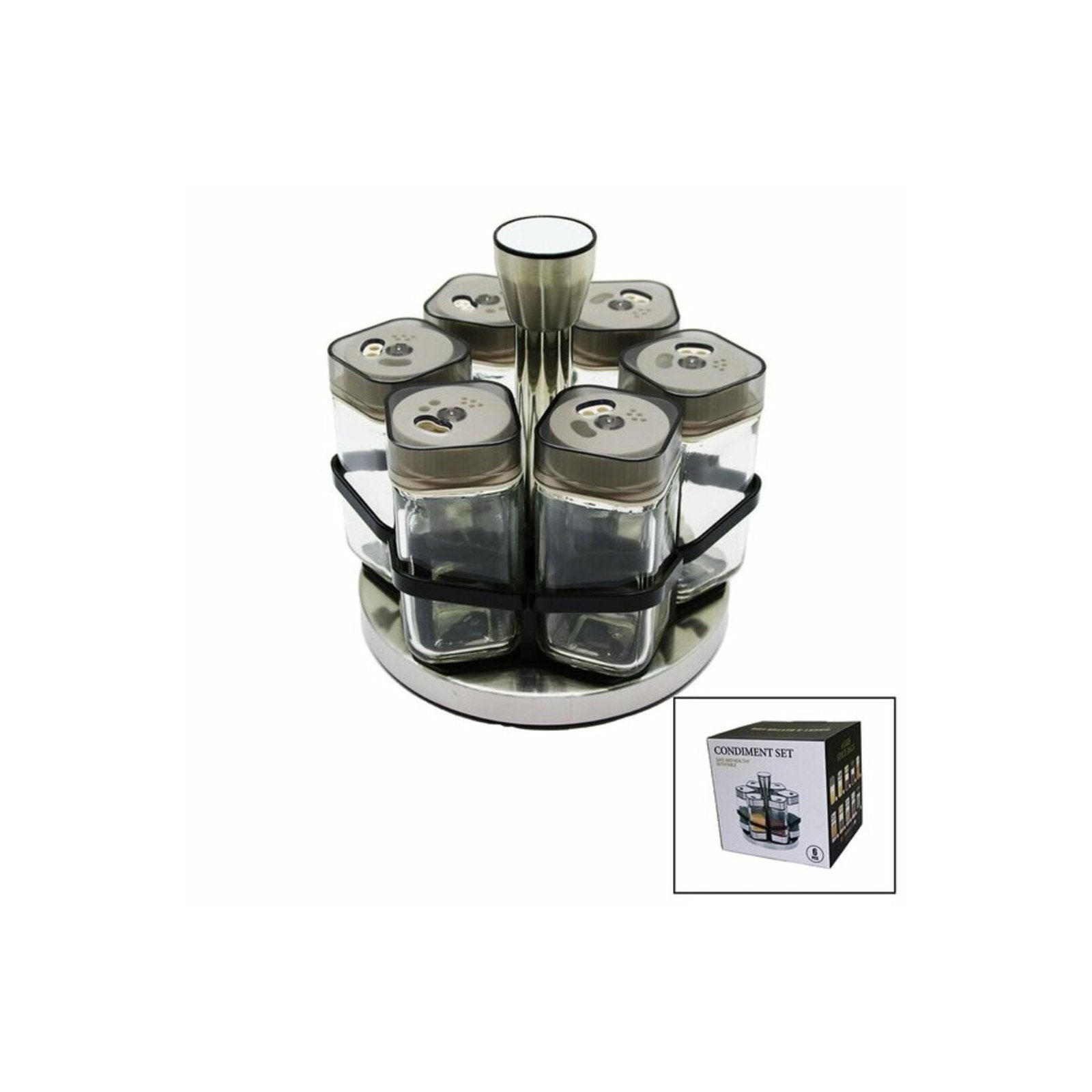 360° Rotating Spice Storage Rack 6-Piece Set.