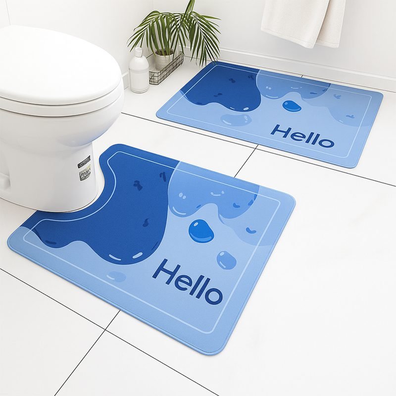 Non-Slip Bathroom Rubber Mat 2-piece Set (40 * 60-40 * 40).