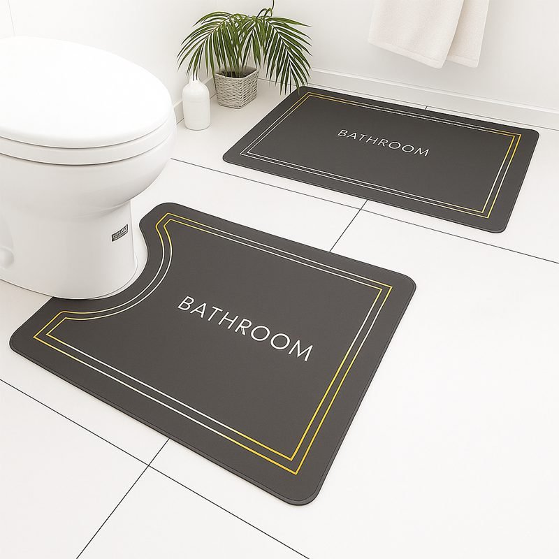 Non-Slip Bathroom Rubber Mat 2-piece Set (40 * 60-40 * 40).