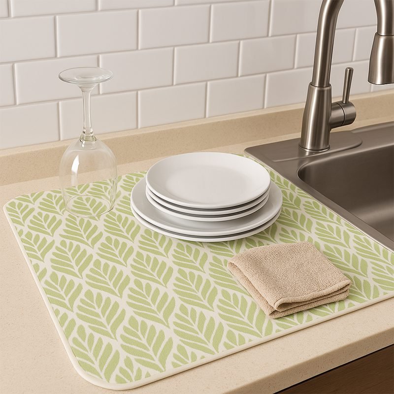 Rubber Dish and Kitchen Utensil Drying Mat 38*51 cm.
