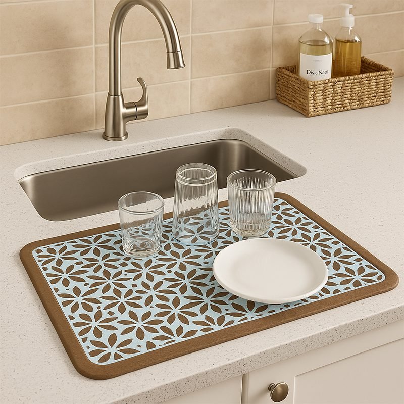 Rubber Dish and Kitchen Utensil Drying Mat 38*51 cm.