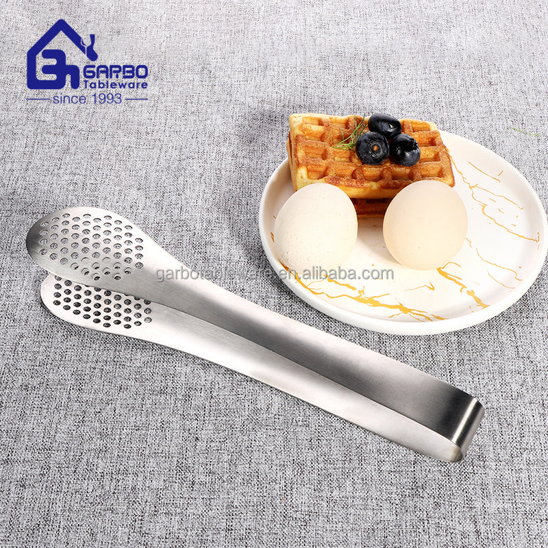 Professional Food Tongs in Genuine 304 Stainless Steel - Available in 3 Smart Designs for Frying and Serving.