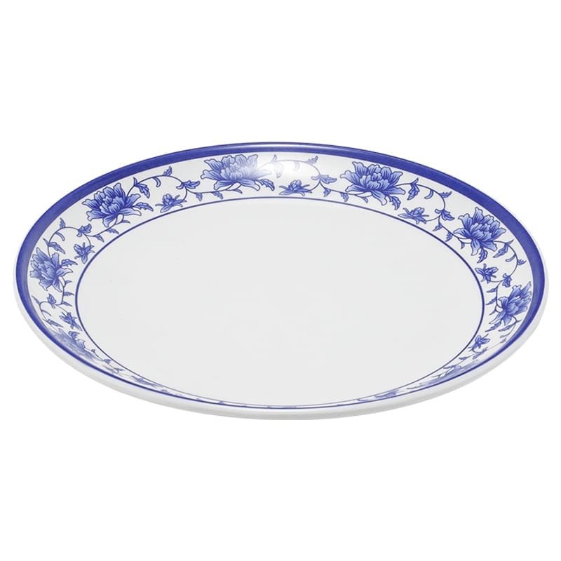 Elegant  Bule And White 100 % Melamine Unbreakable Plate .