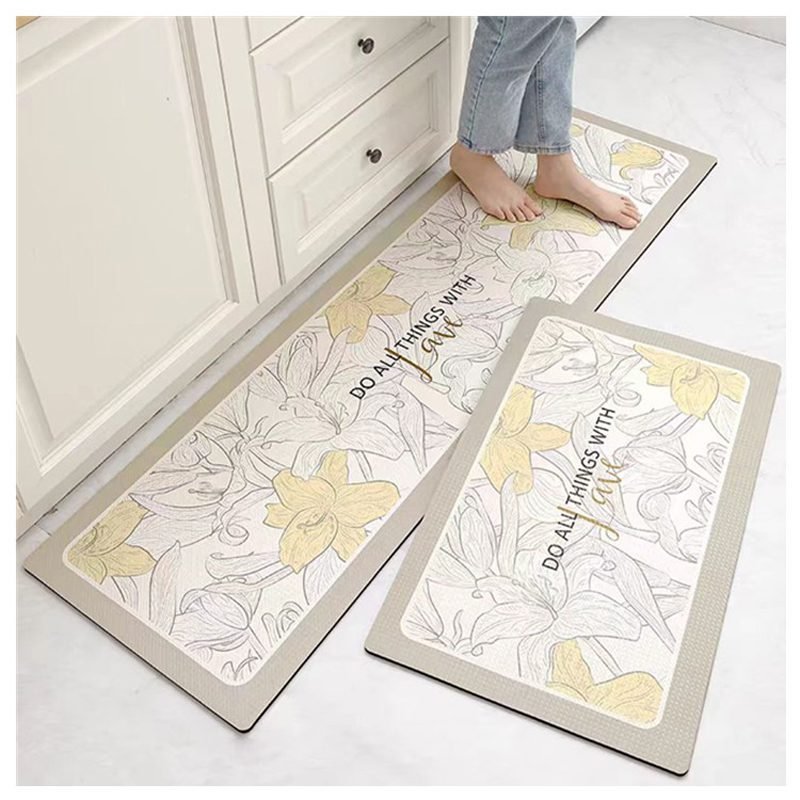 Non-Slip Kitchen Rubber Mat 2-piece Set (40*60 - 40*120)