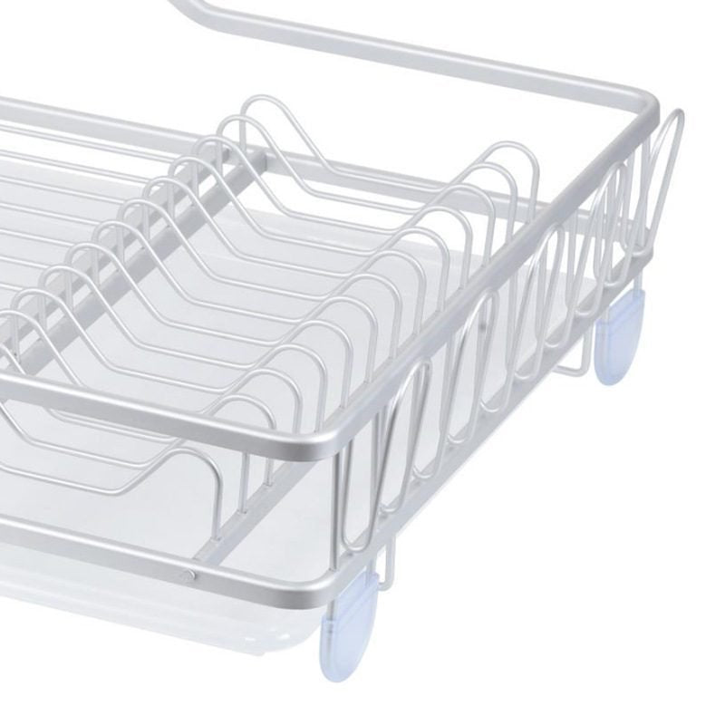 Two-Tier Aluminum Dish Rack (35 x 47 x 28 cm ).