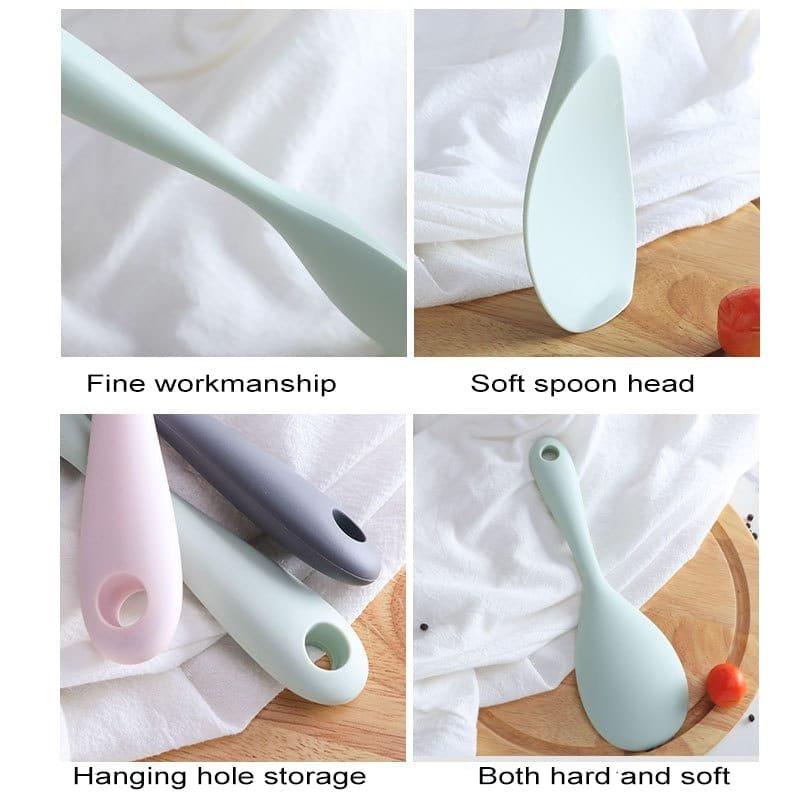 Heat-Resistant Silicone Nonstick Cooking  Rice Spoon.