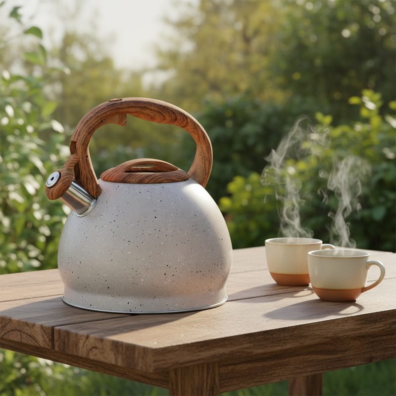 High-Quality 18/10 Stainless Steel Teapot – 3 Liter Capacity.