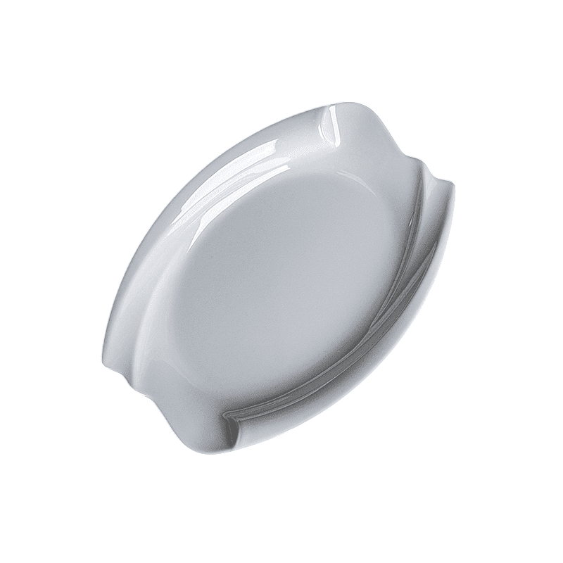 Elegant  White 100 % Melamine Unbreakable Serving Plate .