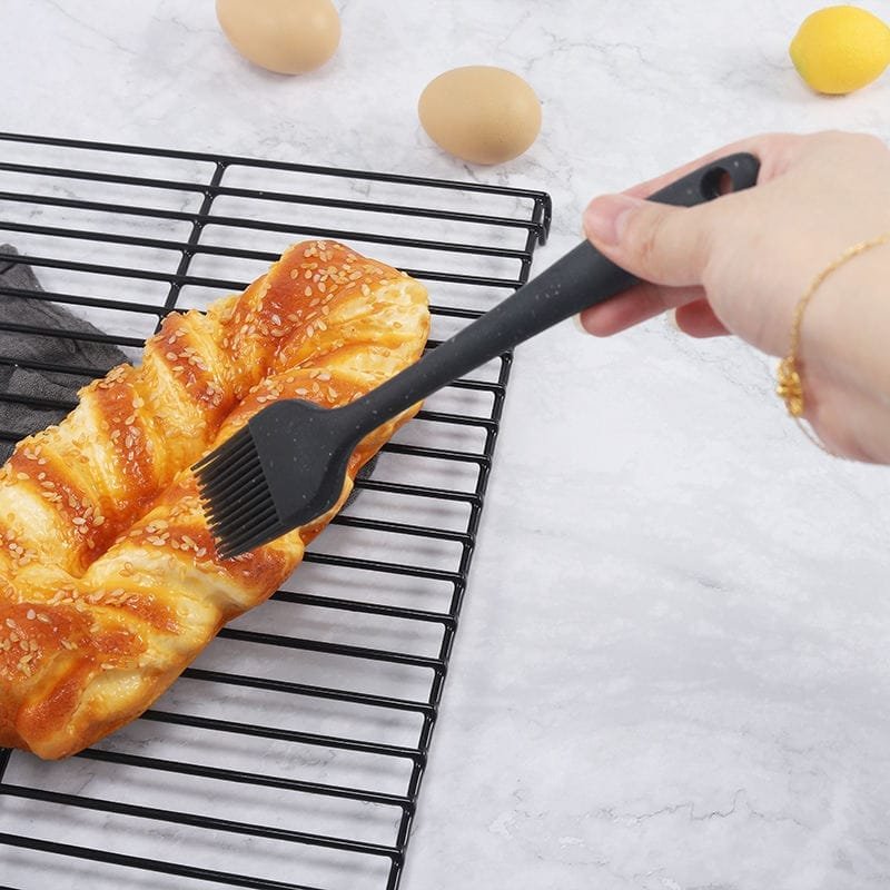 Premium Heat-Resistant Silicone Nonstick Cooking Utensils set (Spatula-Brush-Spoon).