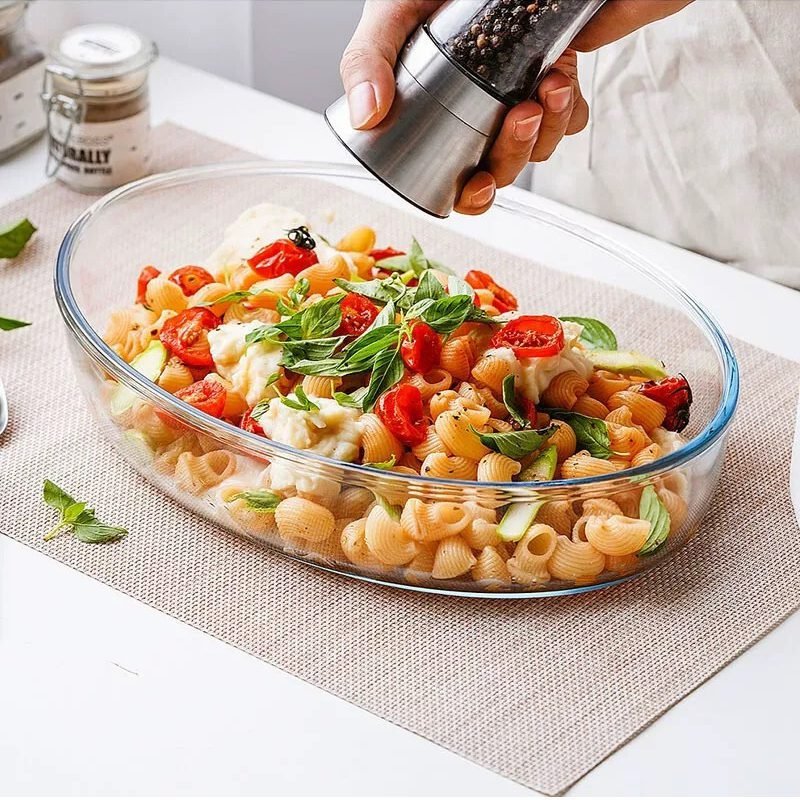 Pyrex Glass Casserole Set in 3 Sizes Ideal for Cooking and Serving.