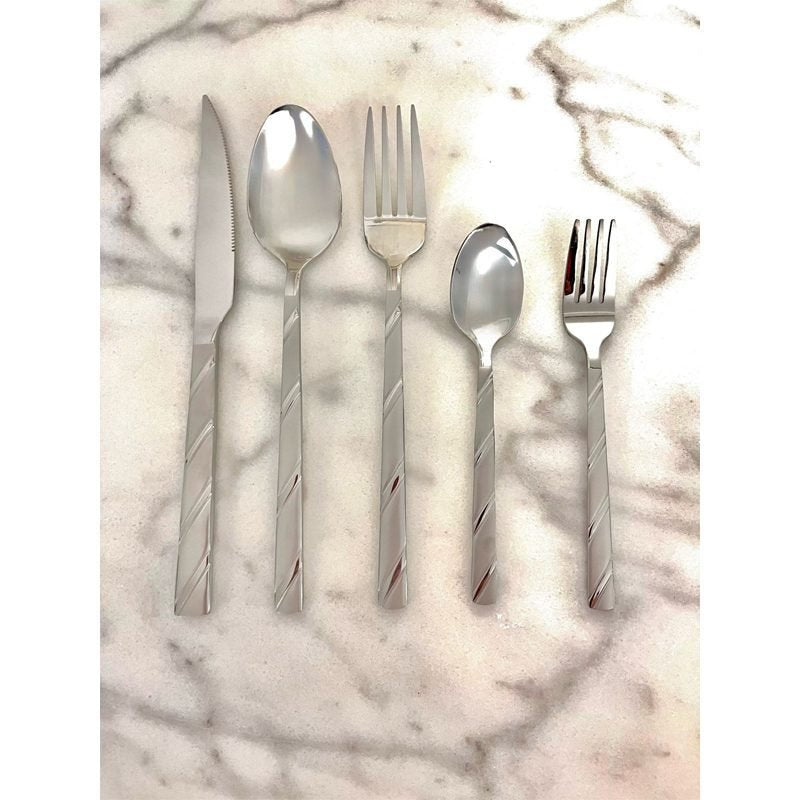 Elegant Stainless Steel Cutlery Set 30 Pcs: Spoon, Fork, and Knife