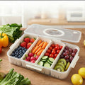 Danny Home Divided Fruit and Vegetable Refrigerator (34 x 22 x 6 cm)