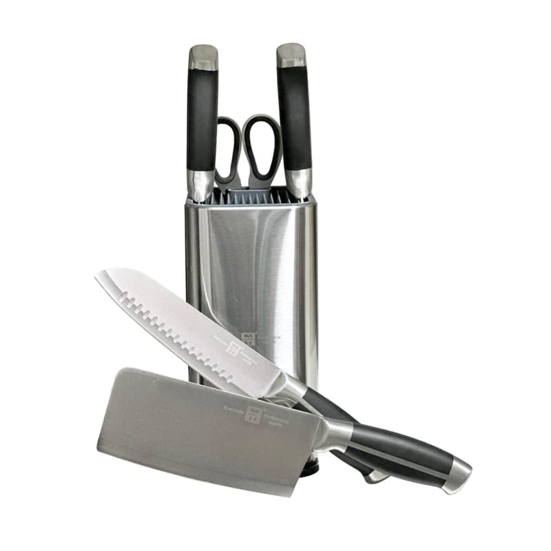 Knife set with holding cup 6 pieces.