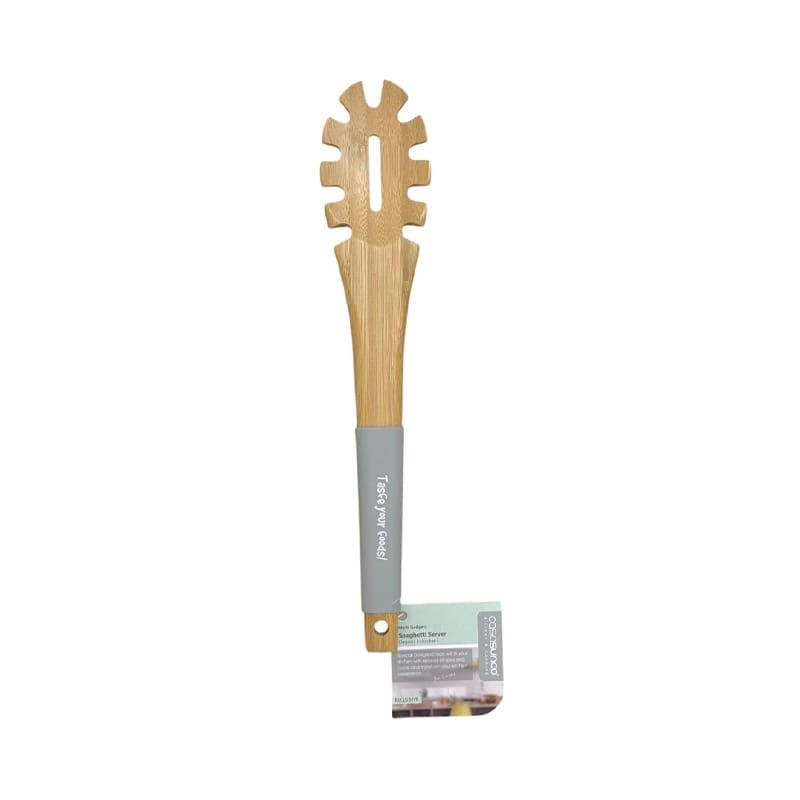 Wooden Pasta Fork Serving Spoon with Silicone Ornament.