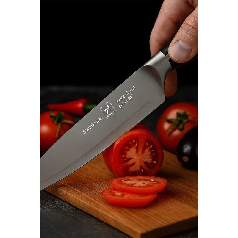 Metal Chef’s Knife with Metal Handle.