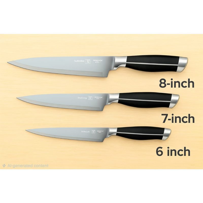 Metal Chef’s Knife with Metal Handle.