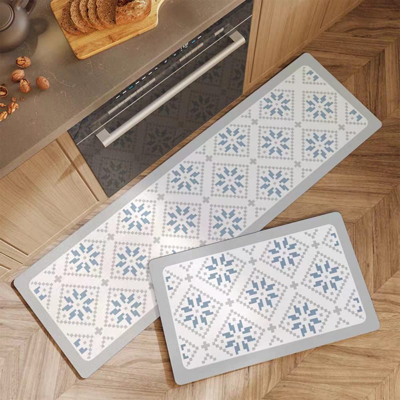 Non-Slip Kitchen Rubber Mat 2-piece Set (45*75 - 45*150)