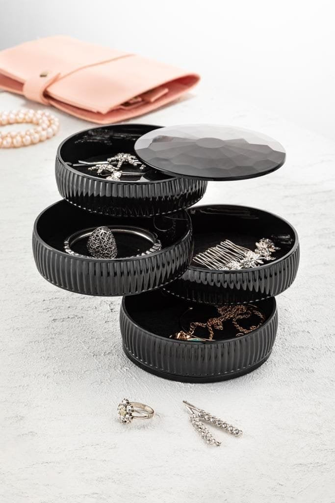 4-Tier 360° Rotating Jewelry Organizer Box