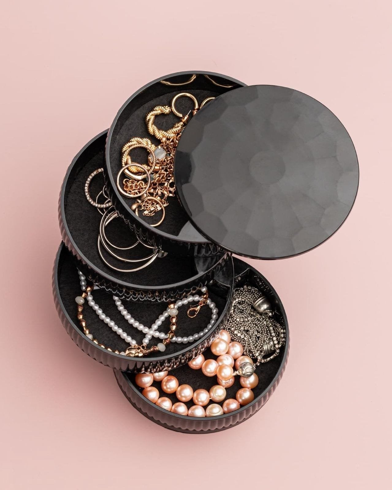 4-Tier 360° Rotating Jewelry Organizer Box