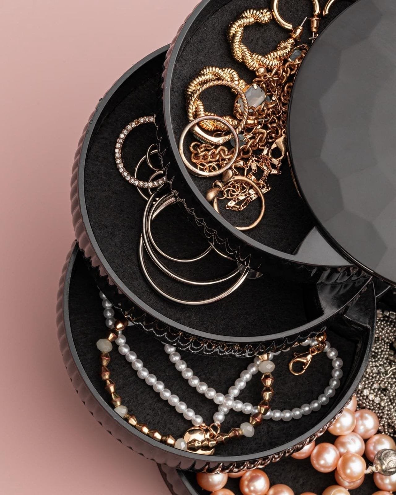 4-Tier 360° Rotating Jewelry Organizer Box