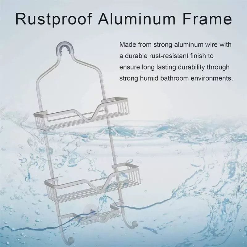 2-Tier Metal Shower Hanging Rack