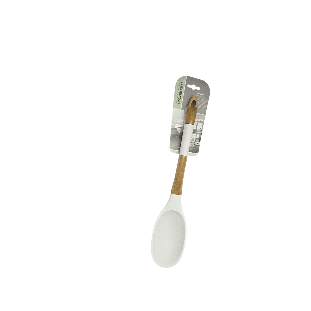 Heat-Resistant Silicone & wood Nonstick Cooking Spoon.