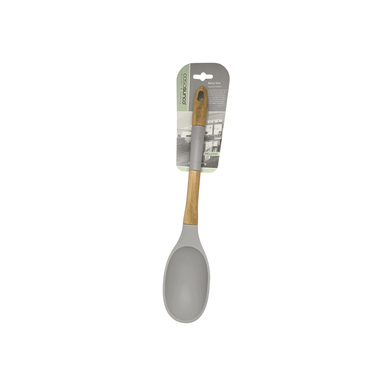 Heat-Resistant Silicone & wood Nonstick Cooking Spoon.