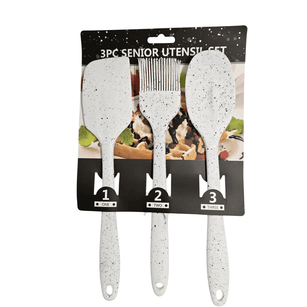 Premium Heat-Resistant Silicone Nonstick Cooking Utensils set (Spatula-Brush-Spoon).