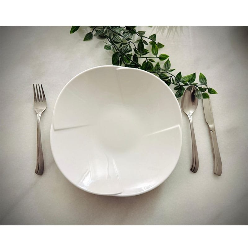 Elegant  White 100 % Melamine Unbreakable Plate .