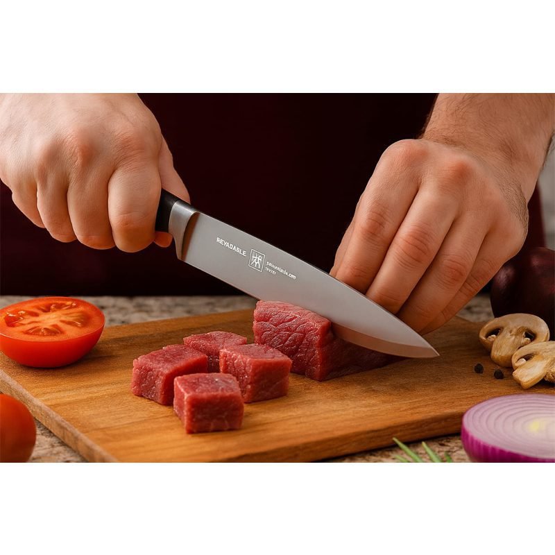 Metal Chef’s Knife with Metal Handle.
