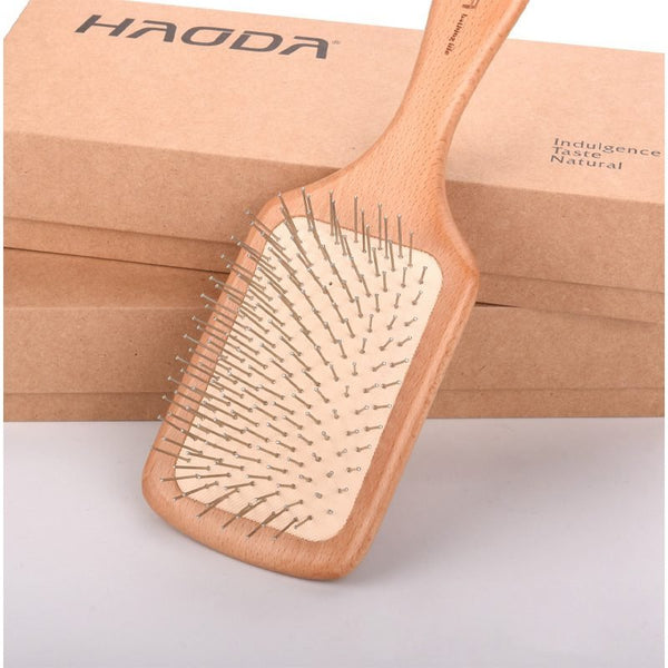 natural wooden hair brush for hair styling