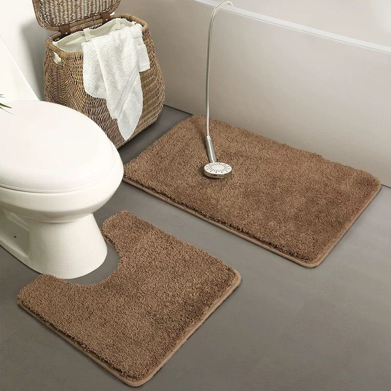 Plush x Rubber Mat 2 Pcs Set – Comfort and Elegance with Every Step.