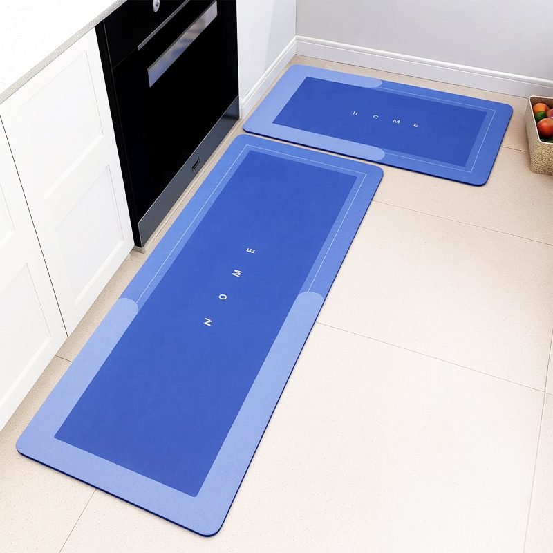 Non-Slip Kitchen Rubber Mat 2-piece Set (45*75 - 45*150)