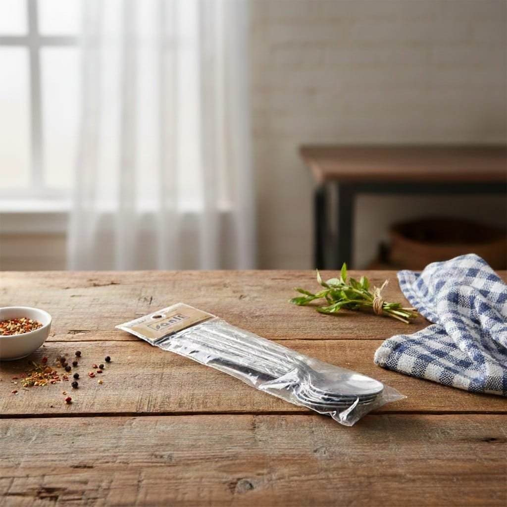 Elegant Stainless Steel 6 Pcs Spoon Pucket.