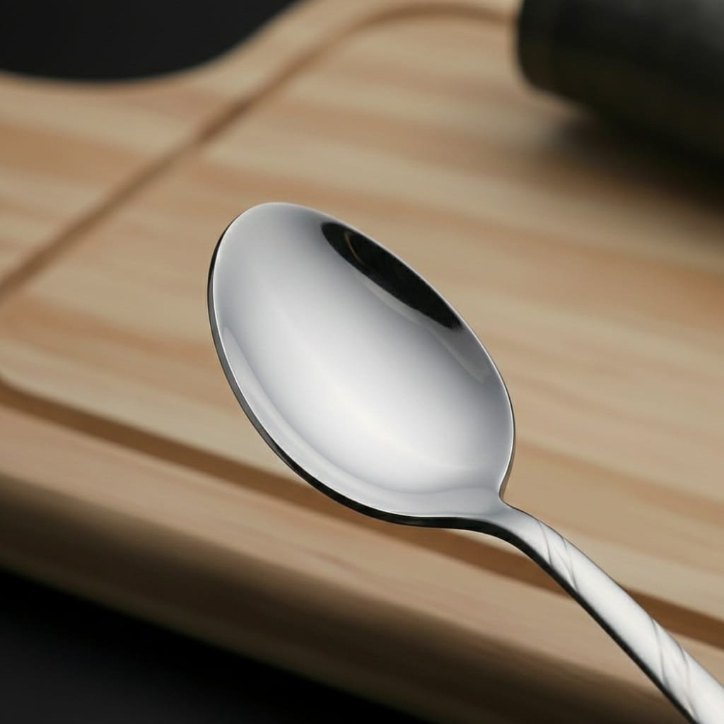 Elegant Stainless Steel 6 Pcs Spoon Pucket.
