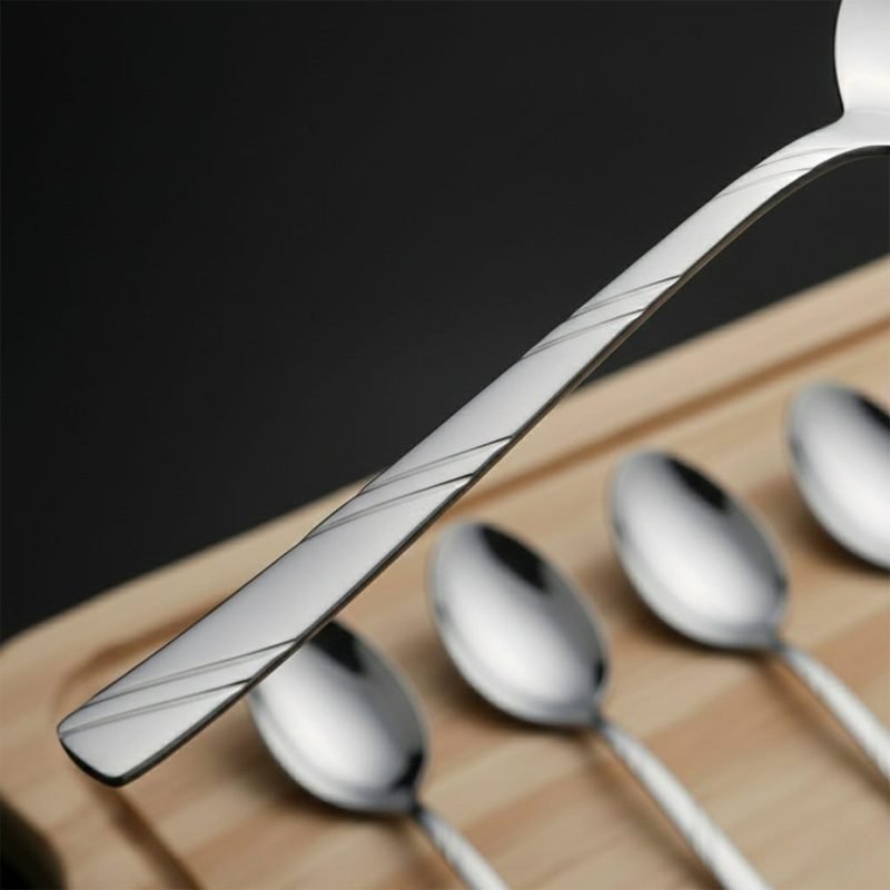 Elegant Stainless Steel 6 Pcs Spoon Pucket.