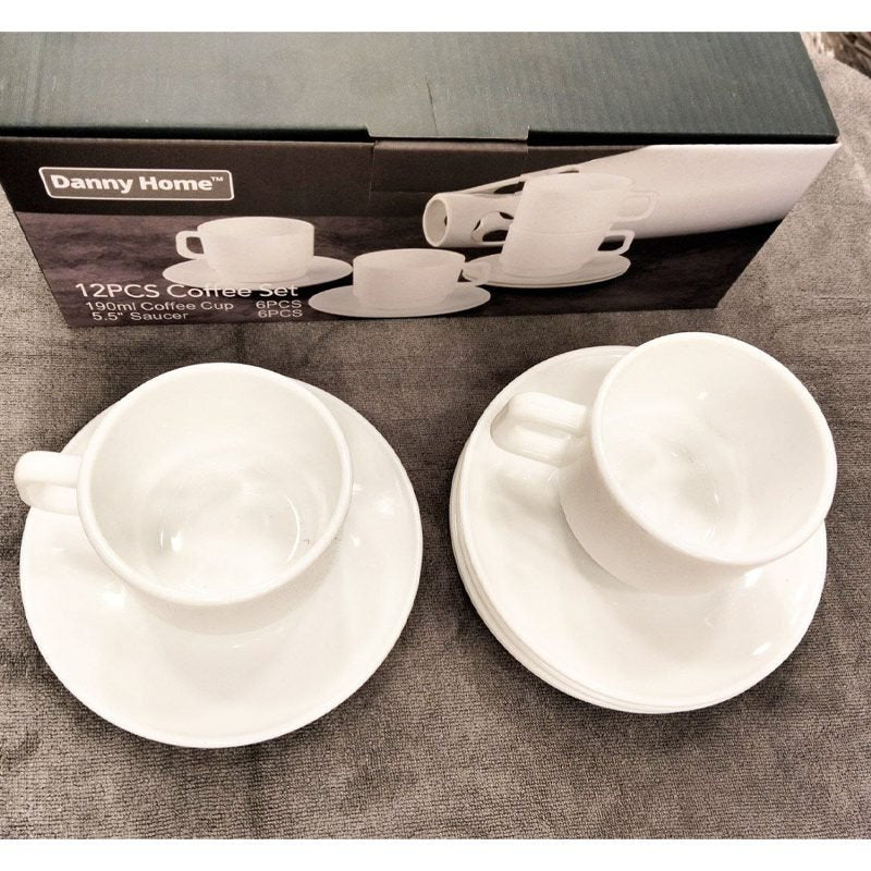 Arcopal coffee set, 12 pieces (6 cups - 6 saucers)