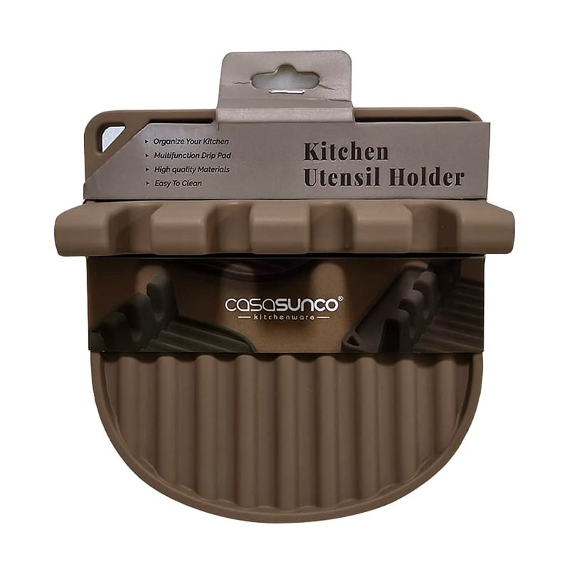 Heat-Resistant BPA-Free Silicone Utensil Rest.