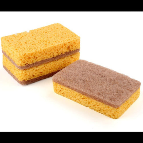 Natural wood pulp cleaning sponge for kitchen use