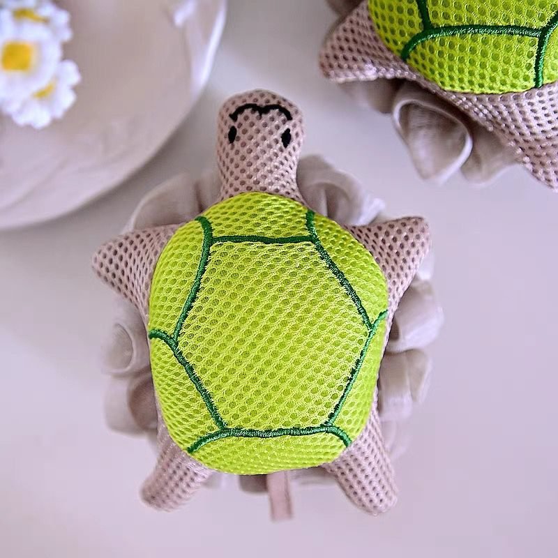 Turtle Double-Sided Bath Sponge for Kids and Adults.
