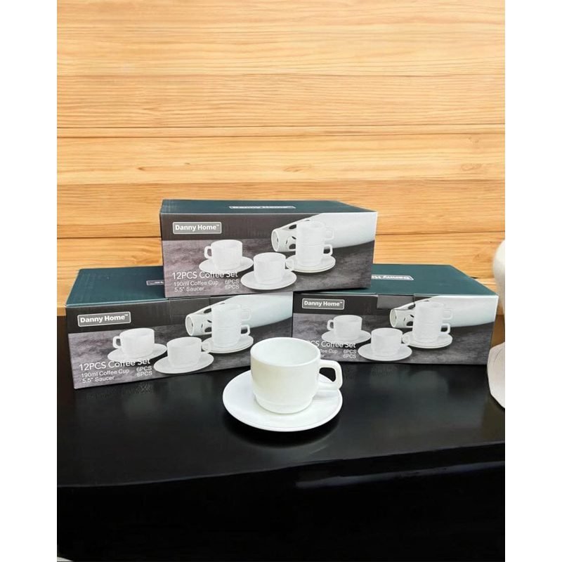 Arcopal coffee set, 12 pieces (6 cups - 6 saucers)