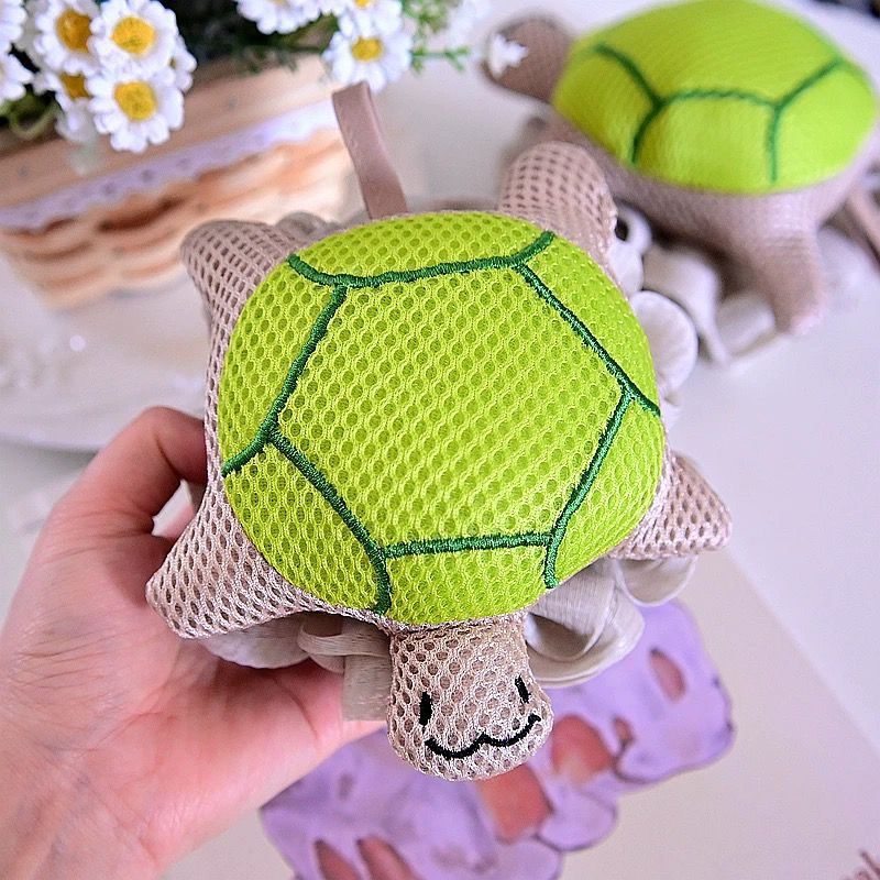 Turtle Double-Sided Bath Sponge for Kids and Adults.